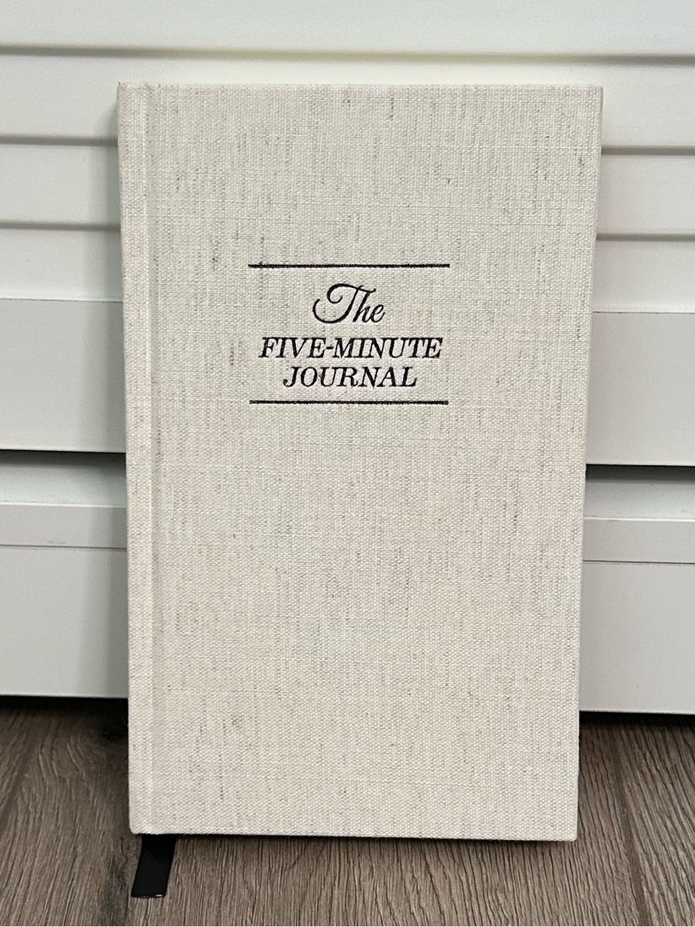 The Five Minute Journal Original Linen Book Natural Beige